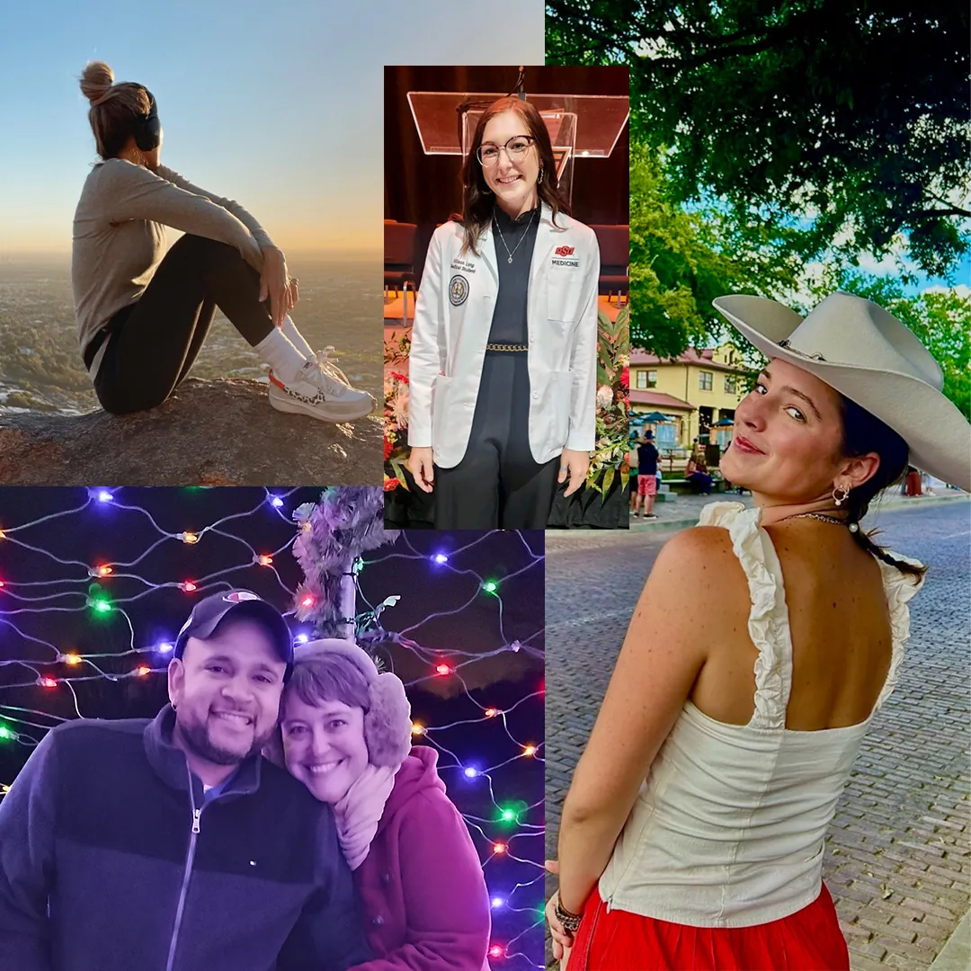Collage of different people looking happy