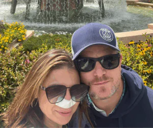 Vlasta and Michael pictured together after reconstructive surgery.