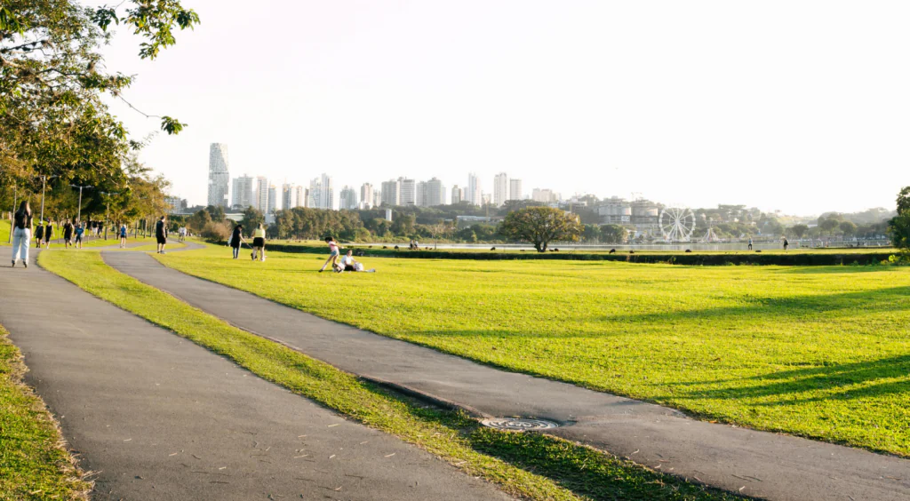 Beautiful sunny day at the park