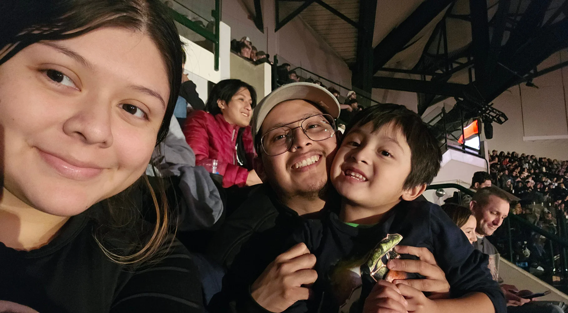 Esmeralda with her husband and son