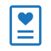 Medical document with heart icon