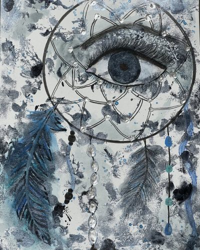 painting of an eye by Kathleen Walker